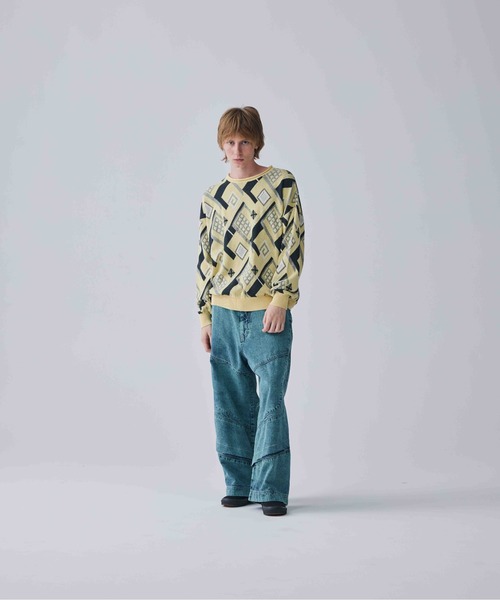 Iroquois（イロコイ）の「11oz OLD DENIM WIDE PT OVER DYE（デニムパンツ・メンズ・ライトグリーン/ダークグリーン/ワイン/ラベンダー・2/1/3）」の13枚目の写真