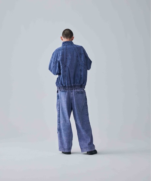 Iroquois（イロコイ）の「11oz OLD DENIM WIDE PT OVER DYE（デニムパンツ・メンズ・ライトグリーン/ダークグリーン/ワイン/ラベンダー・2/1/3）」の18枚目の写真