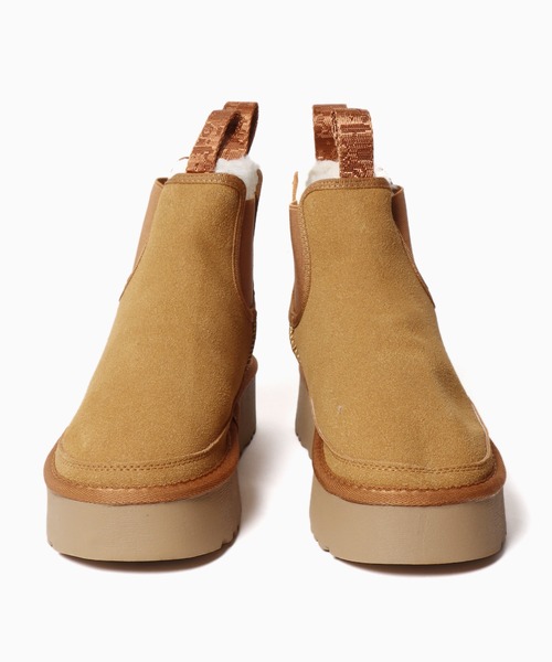 Chick（チック）の「サイドゴア厚底ショート丈ムートンブーツ（ブーツ・レディース・ブラック/ブラウン・23/24/25）」の17枚目の写真