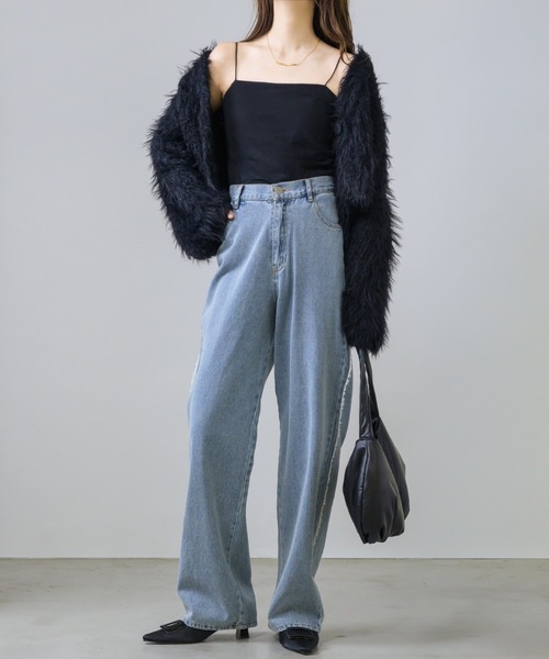 NEUNA（ヌナ）の「ショート丈シャギーカーディガン（カーディガン