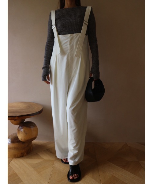 TRUNC（トランクエイティーエイト）の「Belted Nylon Overalls（サロペット/オーバーオール・レディース・ブラック/アイボリー/グレー・FREE）」の5枚目の写真