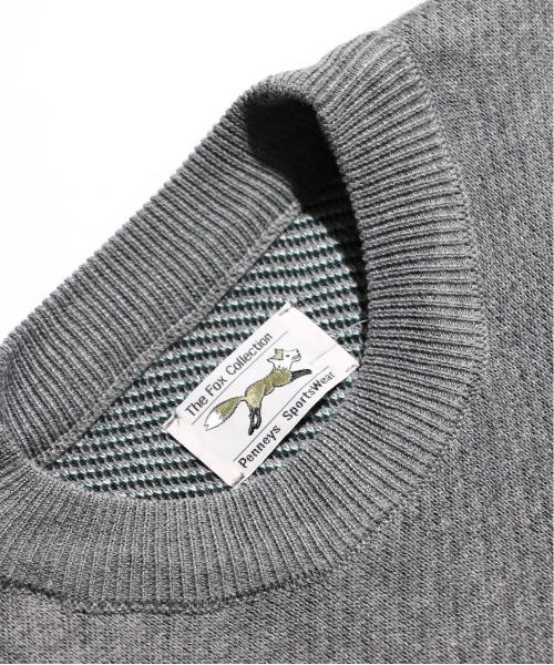 PENNEYS（ぺニーズ）の「PENNEY'S / ペニーズ THE FOX BIG LOGO SWEATER フォックスビッグロゴセーター（ニット/セーター・メンズ・ヘザーグレー/ネイビー・LARGE/MEDIUM/X-SMALL）」の5枚目の写真