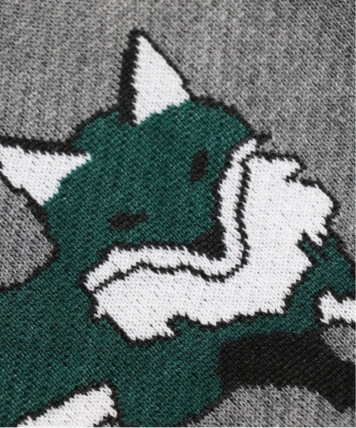 PENNEYS（ぺニーズ）の「PENNEY'S / ペニーズ THE FOX BIG LOGO SWEATER フォックスビッグロゴセーター（ニット/セーター・メンズ・ヘザーグレー/ネイビー・LARGE/MEDIUM/X-SMALL）」の7枚目の写真