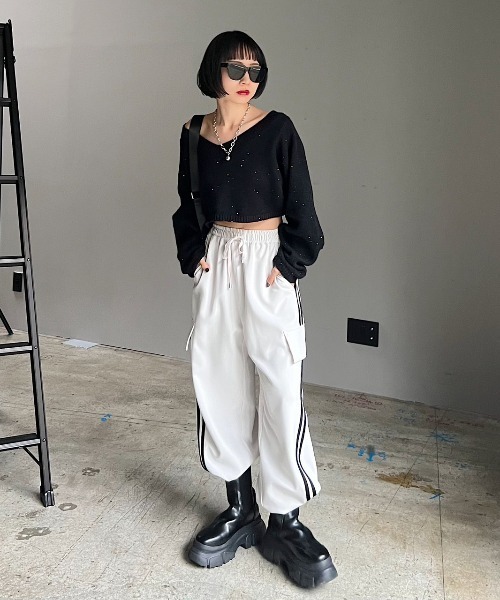 ゆいのページ セール】【セットアップ対応】チェックMIXパンツ 《2サイズ展開