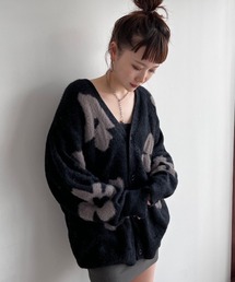 シャギーヤーンジャガードカーディガン 983910