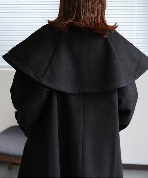 セール】【2WAY】フェイクウールステンカラーコート/バルマカーン