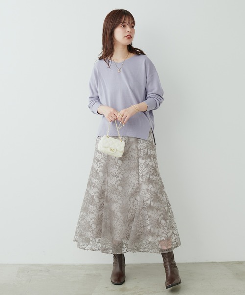 natural couture（ナチュラルクチュール）の「プチプラカシミアタッチVネックニット（ニット/セーター・レディース・グリーン/ブルー系その他/ブラック/チャコールグレー/ボルドー/ベージュ/オフホワイト・FREE）」の20枚目の写真