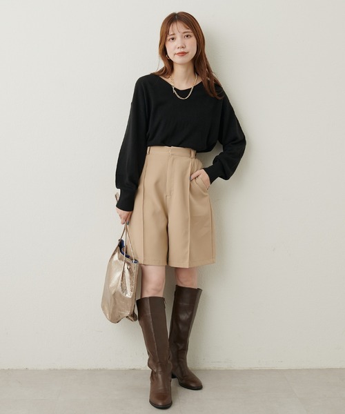 natural couture（ナチュラルクチュール）の「プチプラカシミアタッチVネックニット（ニット/セーター・レディース・グリーン/ブルー系その他/ブラック/チャコールグレー/ボルドー/ベージュ/オフホワイト・FREE）」の12枚目の写真