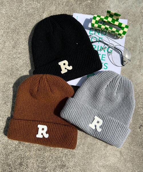 WC（ダブル シー）の「Rロゴニットキャップ（ニットキャップ/ビーニー・レディース・ブラック/ブラウン/グレー・FREE）」の6枚目の写真