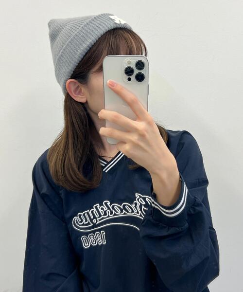 WC（ダブル シー）の「Rロゴニットキャップ（ニットキャップ/ビーニー・レディース・ブラック/ブラウン/グレー・FREE）」の4枚目の写真