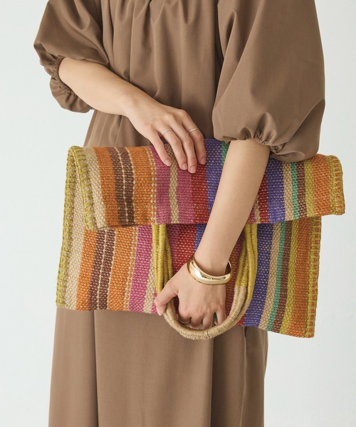 LAVEANGE(ラビアンジェ)の「TARANGO JUTE TOTE BAG/ジュート トートバッグ(トートバッグ・レディース・ブラック系その他/ブラック系その他2/オレンジ/ブルー/ブラウン系その他/ブラック系その他3・F)」の6枚目の写真