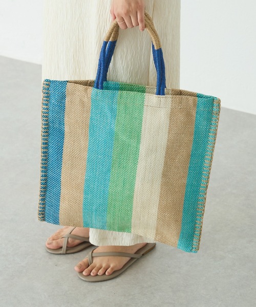 LAVEANGE(ラビアンジェ)の「TARANGO JUTE TOTE BAG/ジュート トートバッグ(トートバッグ・レディース・ブラック系その他/ブラック系その他2/オレンジ/ブルー/ブラウン系その他/ブラック系その他3・F)」の5枚目の写真