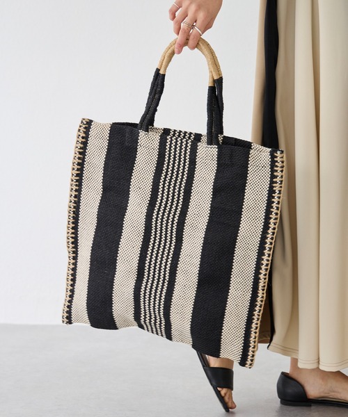 LAVEANGE(ラビアンジェ)の「TARANGO JUTE TOTE BAG/ジュート トートバッグ(トートバッグ・レディース・ブラック系その他/ブラック系その他2/オレンジ/ブルー/ブラウン系その他/ブラック系その他3・F)」の9枚目の写真