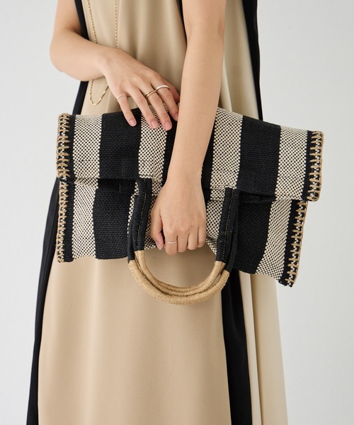 LAVEANGE(ラビアンジェ)の「TARANGO JUTE TOTE BAG/ジュート トートバッグ(トートバッグ・レディース・ブラック系その他/ブラック系その他2/オレンジ/ブルー/ブラウン系その他/ブラック系その他3・F)」の10枚目の写真