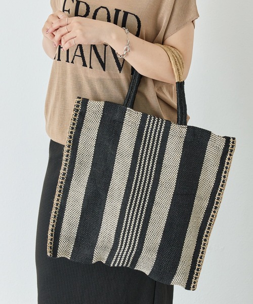 LAVEANGE(ラビアンジェ)の「TARANGO JUTE TOTE BAG/ジュート トートバッグ(トートバッグ・レディース・ブラック系その他/ブラック系その他2/オレンジ/ブルー/ブラウン系その他/ブラック系その他3・F)」の20枚目の写真