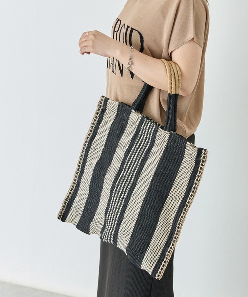 LAVEANGE(ラビアンジェ)の「TARANGO JUTE TOTE BAG/ジュート トートバッグ(トートバッグ・レディース・ブラック系その他/ブラック系その他2/オレンジ/ブルー/ブラウン系その他/ブラック系その他3・F)」の22枚目の写真