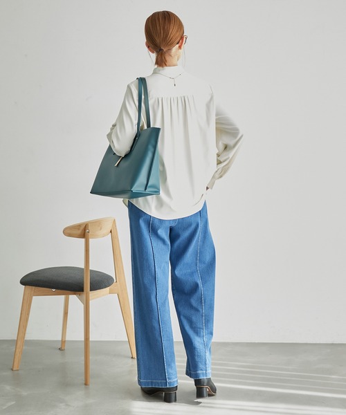 ROPE' PICNIC(ロペピクニック)の「2WAYボウタイブラウス(シャツ/ブラウス・レディース・チャコールグレー/オフホワイト/ベージュ系その他・38)」の11枚目の写真
