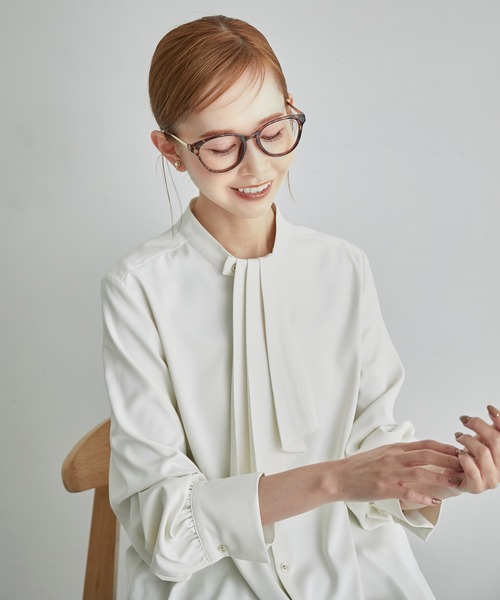 ROPE' PICNIC(ロペピクニック)の「2WAYボウタイブラウス(シャツ/ブラウス・レディース・チャコールグレー/オフホワイト/ベージュ系その他・38)」の14枚目の写真