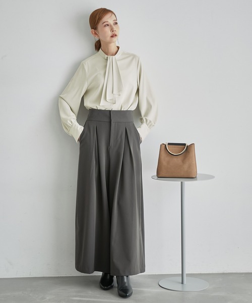 ROPE' PICNIC(ロペピクニック)の「2WAYボウタイブラウス(シャツ/ブラウス・レディース・チャコールグレー/オフホワイト/ベージュ系その他・38)」の15枚目の写真