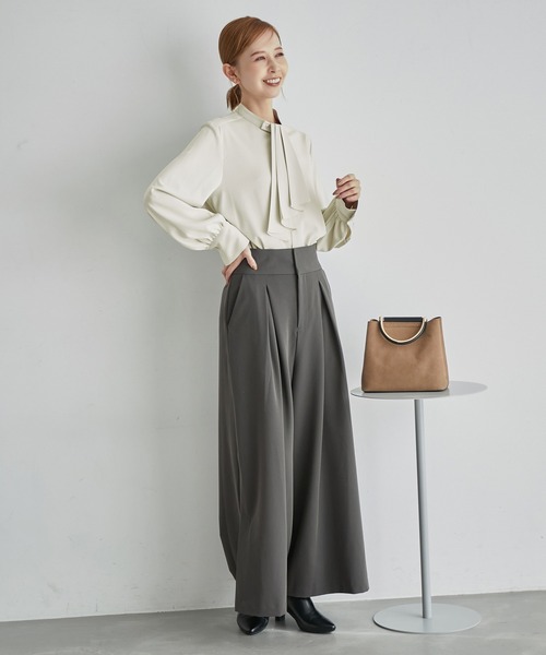 ROPE' PICNIC(ロペピクニック)の「2WAYボウタイブラウス(シャツ/ブラウス・レディース・チャコールグレー/オフホワイト/ベージュ系その他・38)」の16枚目の写真