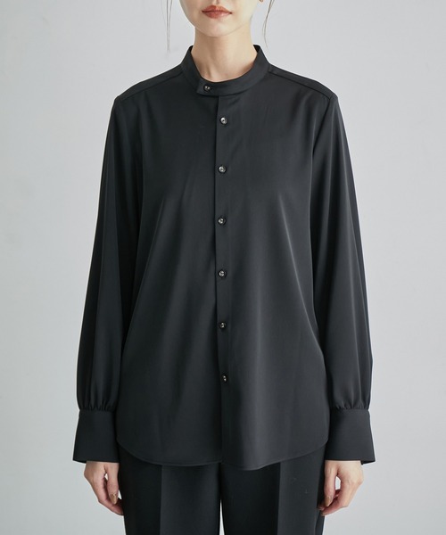 新品未使用　ハグオーワー デニムボウタイブラウス　ブラック 新品未使用 ハグオーワー デニムボウタイブラウス ブラック 【公式通販】