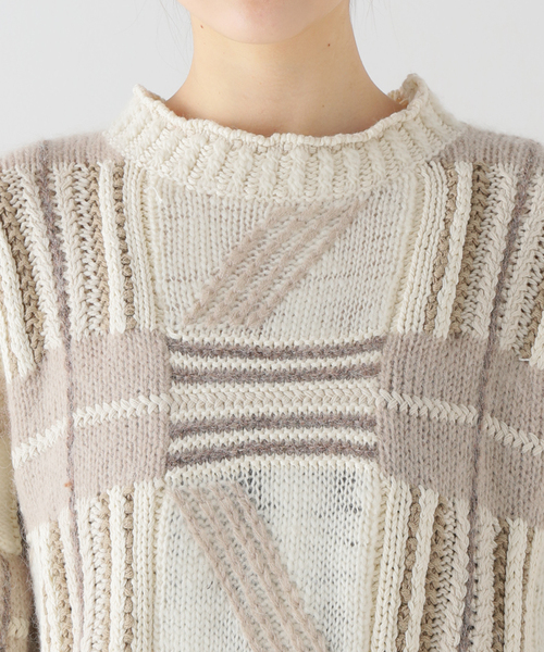 セール】【TODAYFUL / トゥデイフル】Geometric Hand Knit（ニット