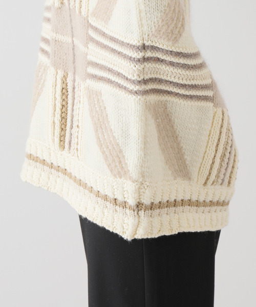 TODAYFUL◆ニット・セーター(厚手)/FREE/コットン/12320527/23AW/Geometric Hand Knit TODAYFUL（トゥデイフル）の「【TODAYFUL / トゥデイフル