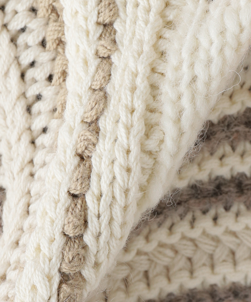 TODAYFUL◆ニット・セーター(厚手)/FREE/コットン/12320527/23AW/Geometric Hand Knit TODAYFUL（トゥデイフル）の「【TODAYFUL / トゥデイフル