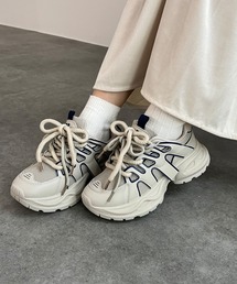 ISOOK | 【ISOOK / アイスー】紐デザイン配色ダッドスニーカー / 厚底スニーカー 韓国 ダッドシューズ　ZOZOTOWN限定(スニーカー)