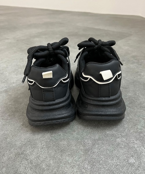 ISOOK(アイスー)の「【ISOOK / アイスー】紐デザイン配色ダッドスニーカー / 厚底スニーカー 韓国 ダッドシューズ ZOZOTOWN限定(スニーカー・レディース・グレー/ブラック・25/23/23.5/24.5)」の13枚目の写真