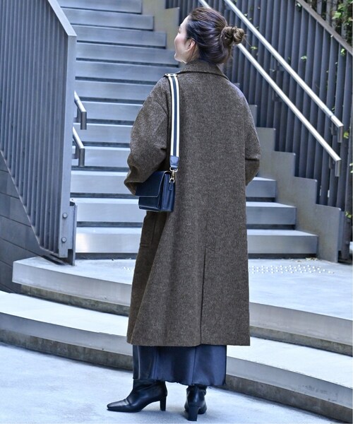 B.C STOCK（ベーセーストック）の「シャギーロングコート（チェスターコート・レディース・グリーン/ブラウン/ブルー・FREE）」の6枚目の写真