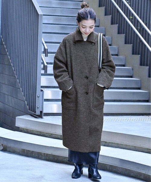 B.C STOCK（ベーセーストック）の「シャギーロングコート（チェスターコート・レディース・グリーン/ブラウン/ブルー・FREE）」の8枚目の写真