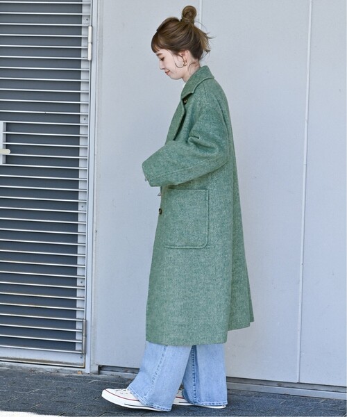 B.C STOCK（ベーセーストック）の「シャギーロングコート（チェスターコート・レディース・グリーン/ブラウン/ブルー・FREE）」の13枚目の写真
