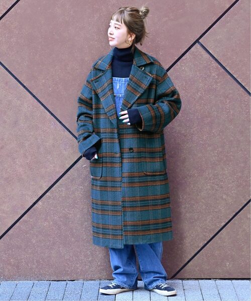 B.C STOCK（ベーセーストック）の「シャギーロングコート（チェスターコート・レディース・グリーン/ブラウン/ブルー・FREE）」の17枚目の写真
