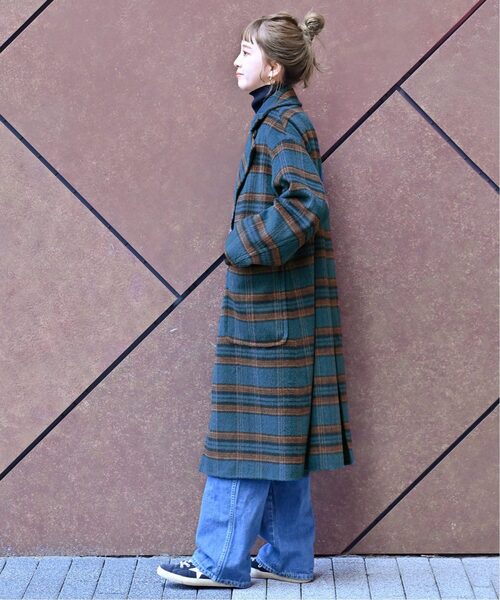 B.C STOCK（ベーセーストック）の「シャギーロングコート（チェスターコート・レディース・グリーン/ブラウン/ブルー・FREE）」の19枚目の写真