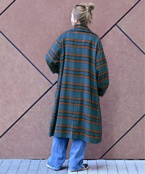 B.C STOCK（ベーセーストック）の「シャギーロングコート（チェスターコート・レディース・グリーン/ブラウン/ブルー・FREE）」の20枚目の写真