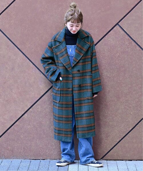 B.C STOCK（ベーセーストック）の「シャギーロングコート（チェスターコート・レディース・グリーン/ブラウン/ブルー・FREE）」の21枚目の写真