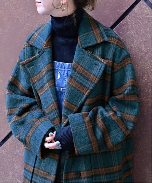 B.C STOCK（ベーセーストック）の「シャギーロングコート（チェスターコート・レディース・グリーン/ブラウン/ブルー・FREE）」の22枚目の写真