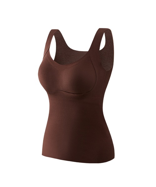 aimoha（アイモハ）の「秋冬保温　ブラ付きインナー　キャミソール（インナーウェア/肌着・レディース・ベージュ/ブラック/グリーン/チョコ/ホワイト・X-LARGE/MEDIUM/LARGE）」の4枚目の写真