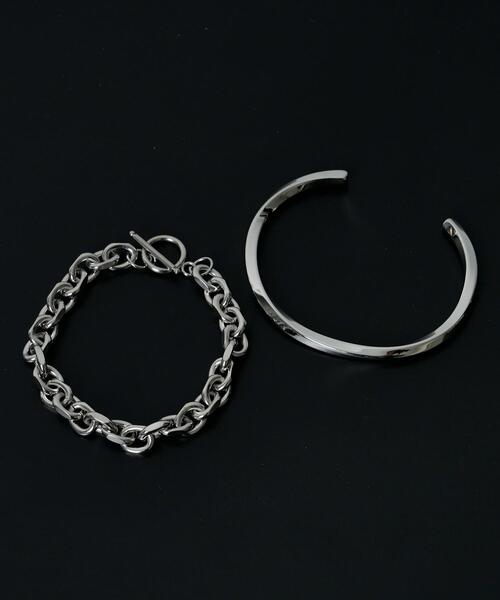 WEGO(ウィゴー)の「WEGO/【2点セット】ステンレスバングルブレス(ブレスレット・メンズ・その他1/その他2/その他3・FREE)」の3枚目の写真