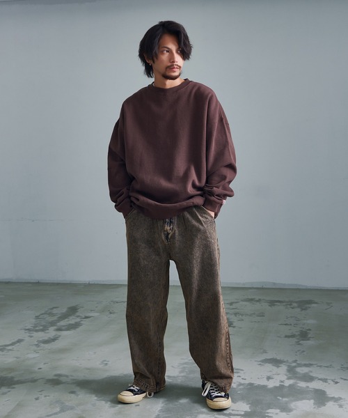 SILVER BULLET(シルバーバレット)の「『CavariA/キャバリア』カラーケミカル加工2タックワイドパンツ(デニムパンツ・メンズ・パープル/ブラック/ベージュ・M/L)」の7枚目の写真