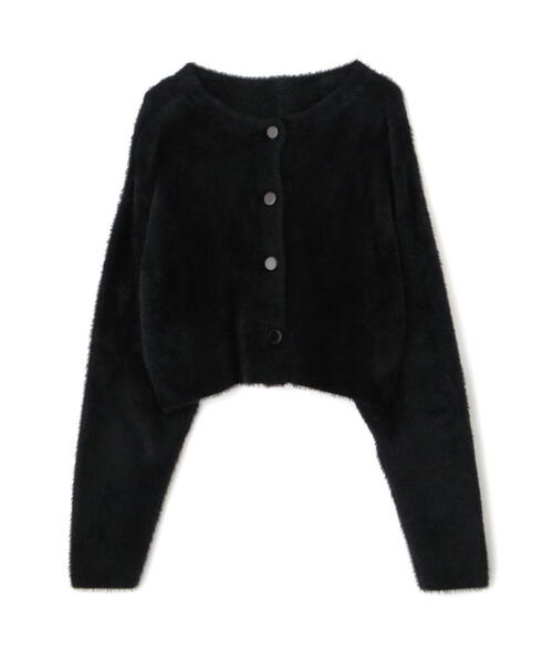 FREE'S MART（フリーズマート）の「◇前後2WAYショートシャギーショート丈ニット（カーディガン/ボレロ・レディース・ホワイト/ブラック/ブルー/ピンク・FREE）」の5枚目の写真