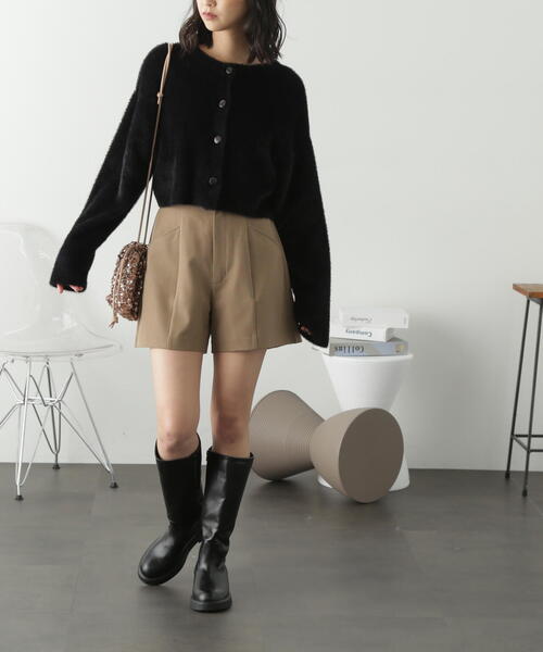 FREE'S MART（フリーズマート）の「◇前後2WAYショートシャギーショート丈ニット（カーディガン/ボレロ・レディース・ホワイト/ブラック/ブルー/ピンク・FREE）」の14枚目の写真