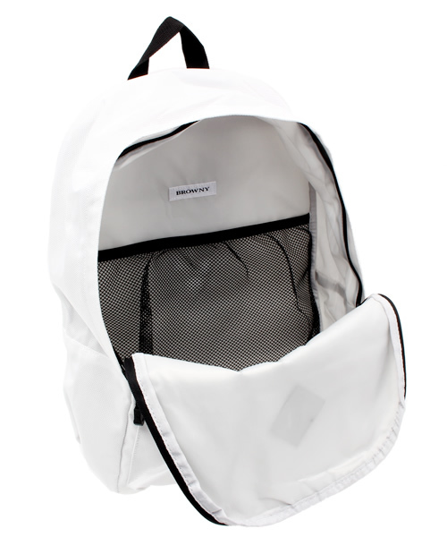 WEGO（ウィゴー）の「WEGO/プレーンデイパック（バックパック/リュック・メンズ・ホワイト/トリコロール/ブラック・FREE）」の4枚目の写真