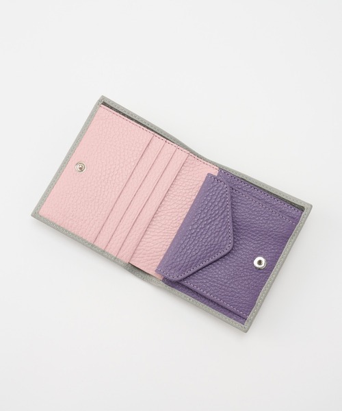 イアクッチ レザー折り財布 紫 IACUCCI｜イアクッチの財布（二つ折り）通販 - ZOZOTOWN