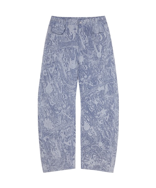 JNBY（ジェーエヌビーワイ）の「Heart and Rabbit Motif-jacquard jeans / ジャカードジーンズ（その他パンツ・レディース・ブルー・34/36/38）」の16枚目の写真