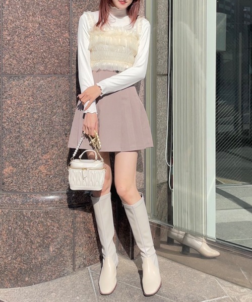 one way(ワンウェイ)の「シアーチュールキャミビスチェ(Tシャツ/カットソー・レディース・ブラック/グレー/ホワイト/ピンク・FREE)」の5枚目の写真