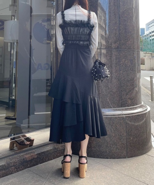 one way(ワンウェイ)の「シアーチュールキャミビスチェ(Tシャツ/カットソー・レディース・ブラック/グレー/ホワイト/ピンク・FREE)」の16枚目の写真