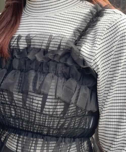 one way(ワンウェイ)の「シアーチュールキャミビスチェ(Tシャツ/カットソー・レディース・ブラック/グレー/ホワイト/ピンク・FREE)」の15枚目の写真