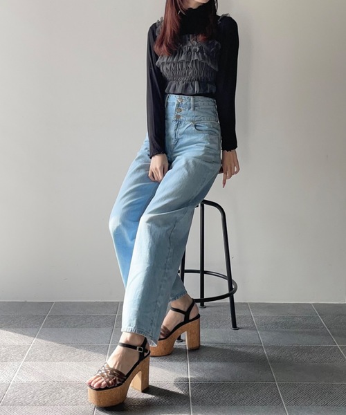 one way(ワンウェイ)の「シアーチュールキャミビスチェ(Tシャツ/カットソー・レディース・ブラック/グレー/ホワイト/ピンク・FREE)」の10枚目の写真